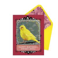 Canary Birthday Card